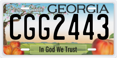 GA license plate CGG2443
