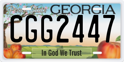 GA license plate CGG2447
