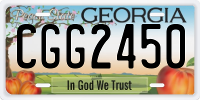 GA license plate CGG2450