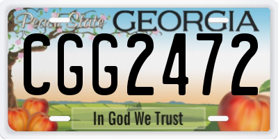 GA license plate CGG2472