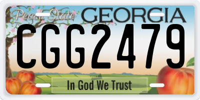 GA license plate CGG2479