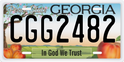 GA license plate CGG2482