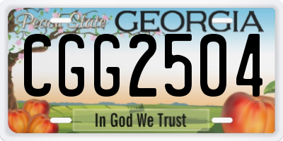 GA license plate CGG2504
