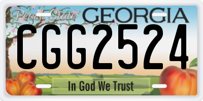 GA license plate CGG2524