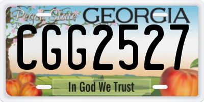 GA license plate CGG2527