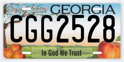 GA license plate CGG2528