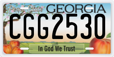 GA license plate CGG2530