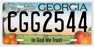 GA license plate CGG2544