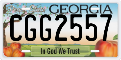 GA license plate CGG2557
