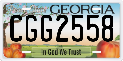 GA license plate CGG2558