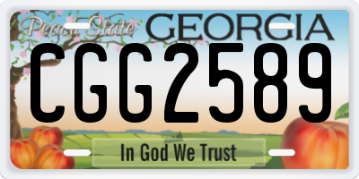 GA license plate CGG2589