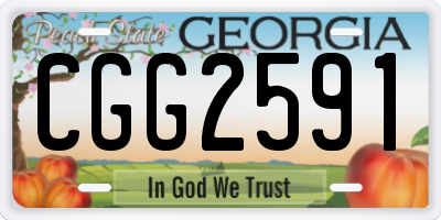 GA license plate CGG2591