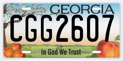 GA license plate CGG2607