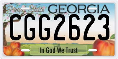 GA license plate CGG2623