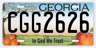 GA license plate CGG2626