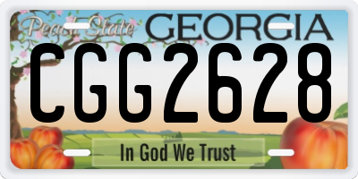 GA license plate CGG2628