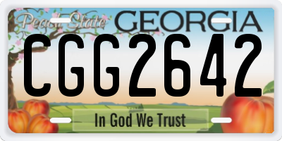 GA license plate CGG2642