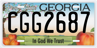 GA license plate CGG2687