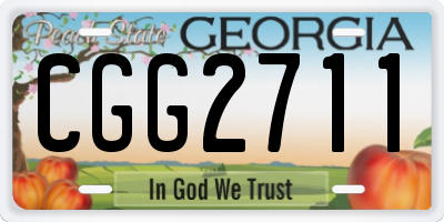 GA license plate CGG2711