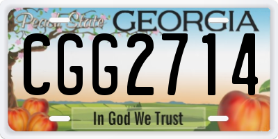 GA license plate CGG2714