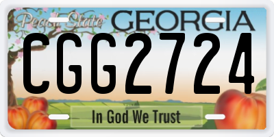 GA license plate CGG2724