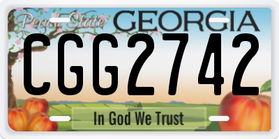 GA license plate CGG2742