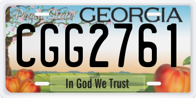GA license plate CGG2761