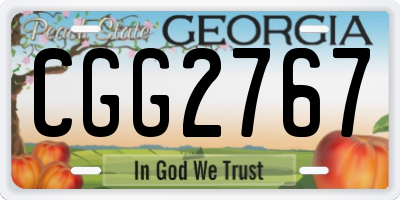 GA license plate CGG2767