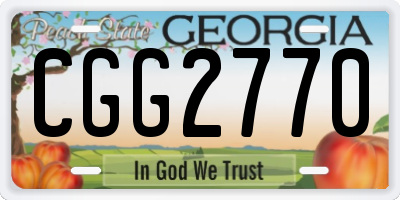 GA license plate CGG2770
