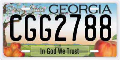 GA license plate CGG2788