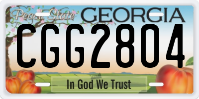GA license plate CGG2804