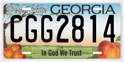 GA license plate CGG2814