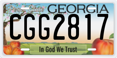 GA license plate CGG2817