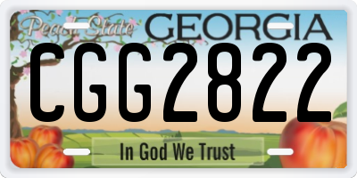 GA license plate CGG2822