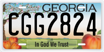 GA license plate CGG2824