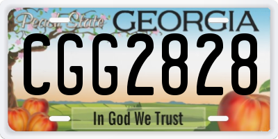 GA license plate CGG2828