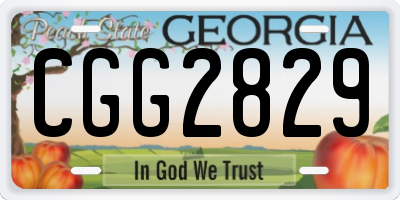 GA license plate CGG2829