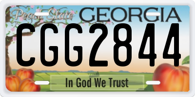 GA license plate CGG2844