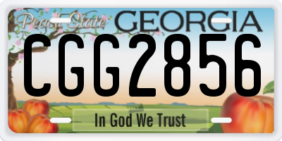 GA license plate CGG2856