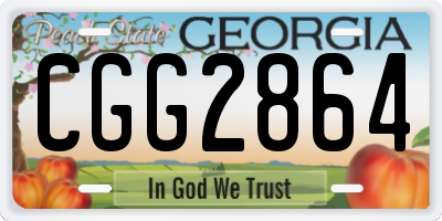 GA license plate CGG2864