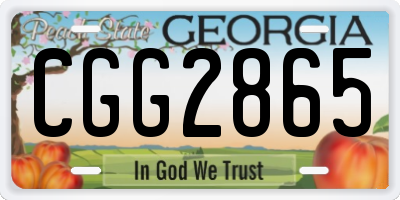 GA license plate CGG2865