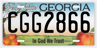GA license plate CGG2866