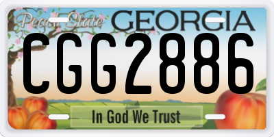 GA license plate CGG2886