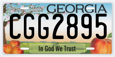 GA license plate CGG2895