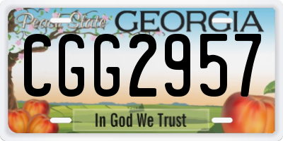 GA license plate CGG2957