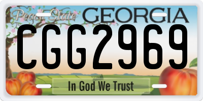 GA license plate CGG2969
