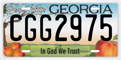GA license plate CGG2975