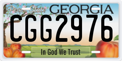 GA license plate CGG2976