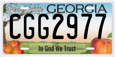 GA license plate CGG2977