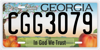 GA license plate CGG3079